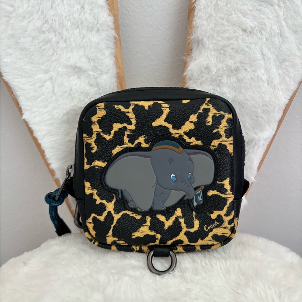 COACH x DISNEY collab Dumbo belt bag zipper pouch